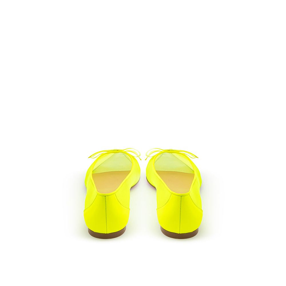 Yellow Mesh Ballet Flats