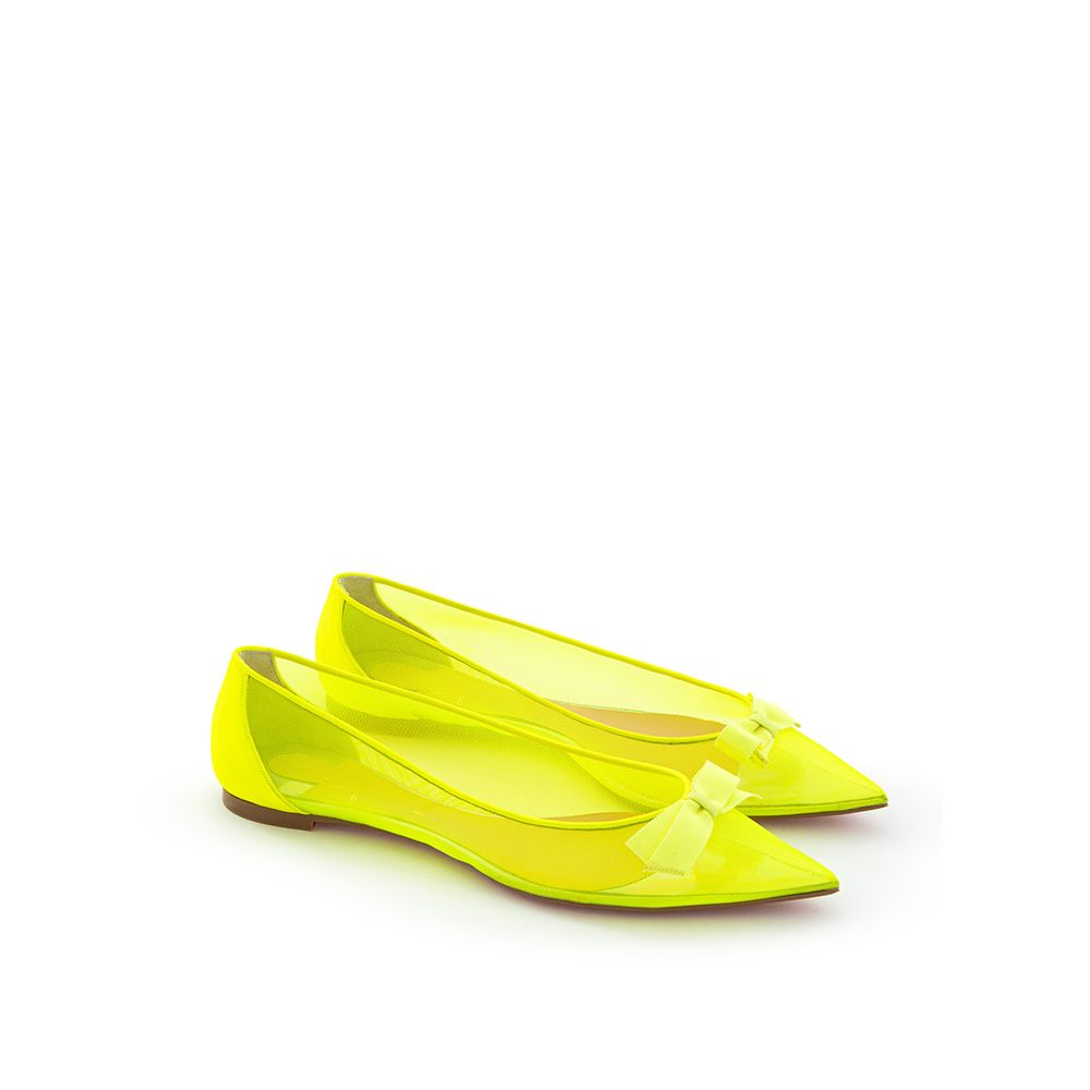 Yellow Mesh Ballet Flats