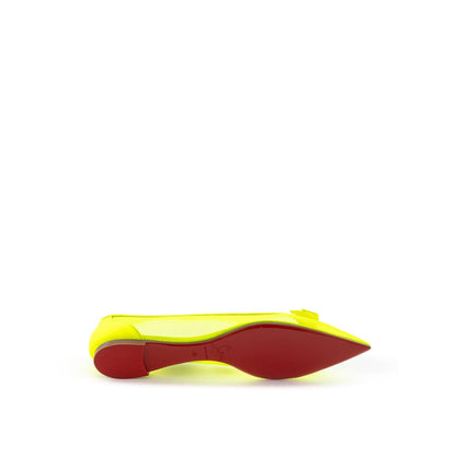 Yellow Mesh Ballet Flats