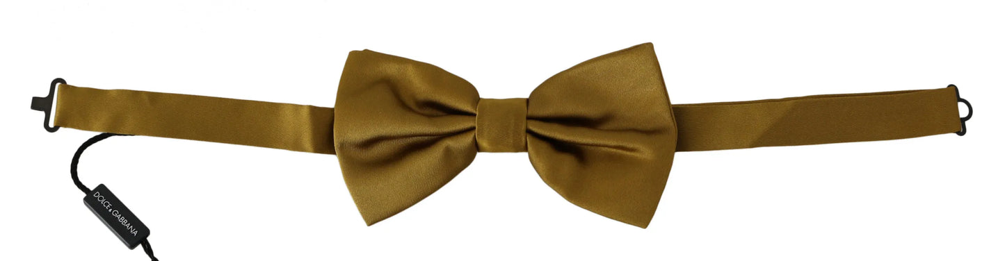 Yellow Mustard 100% Silk Butterfly Papillon Men Bow Tie-Dolce & Gabbana-LabelTerrace.com