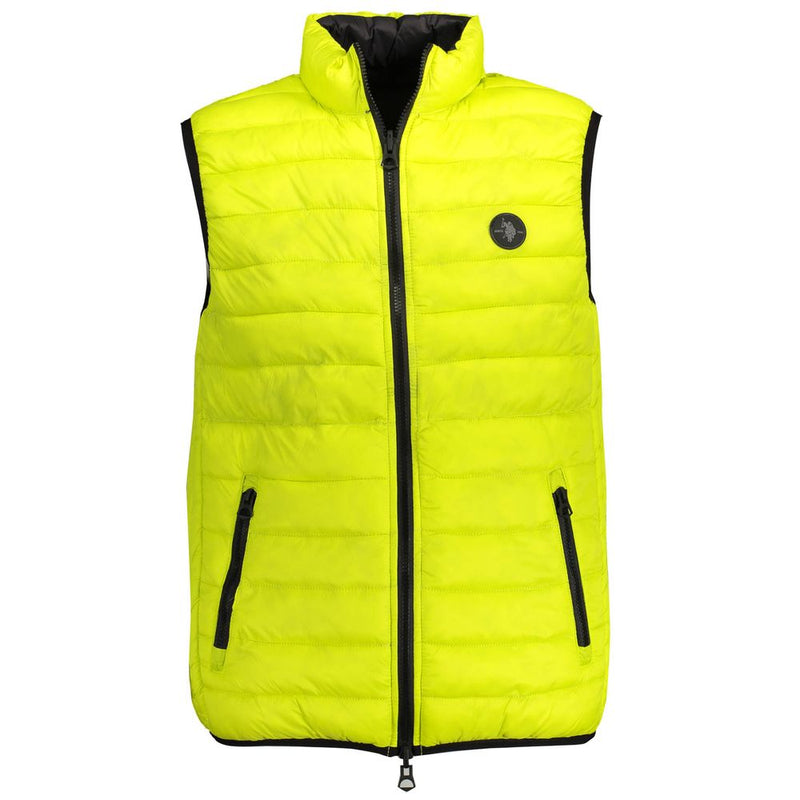 Yellow Nylon Men Jacket-U.S. POLO ASSN.-LabelTerrace.com