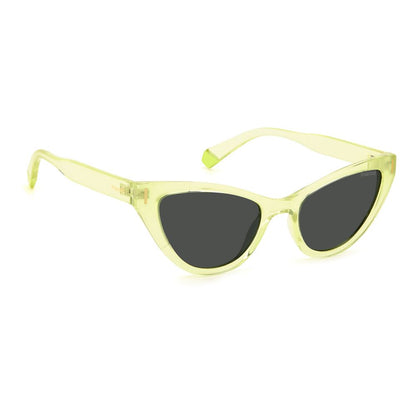 Yellow Plastic Sunglasses-Polaroid-LabelTerrace.com