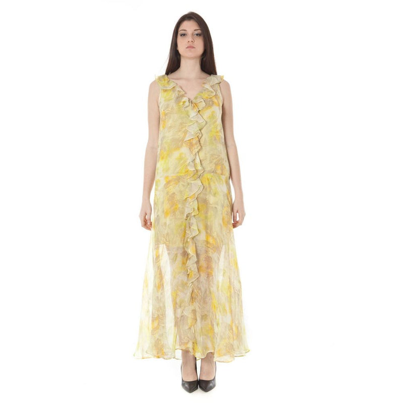 Yellow Polyester Dress-John Galliano-LabelTerrace.com