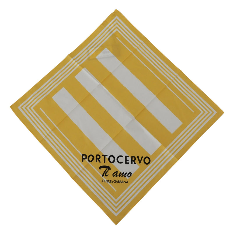Yellow Portocervo Cotton Shawl Wrap Scarf-Dolce & Gabbana-LabelTerrace.com