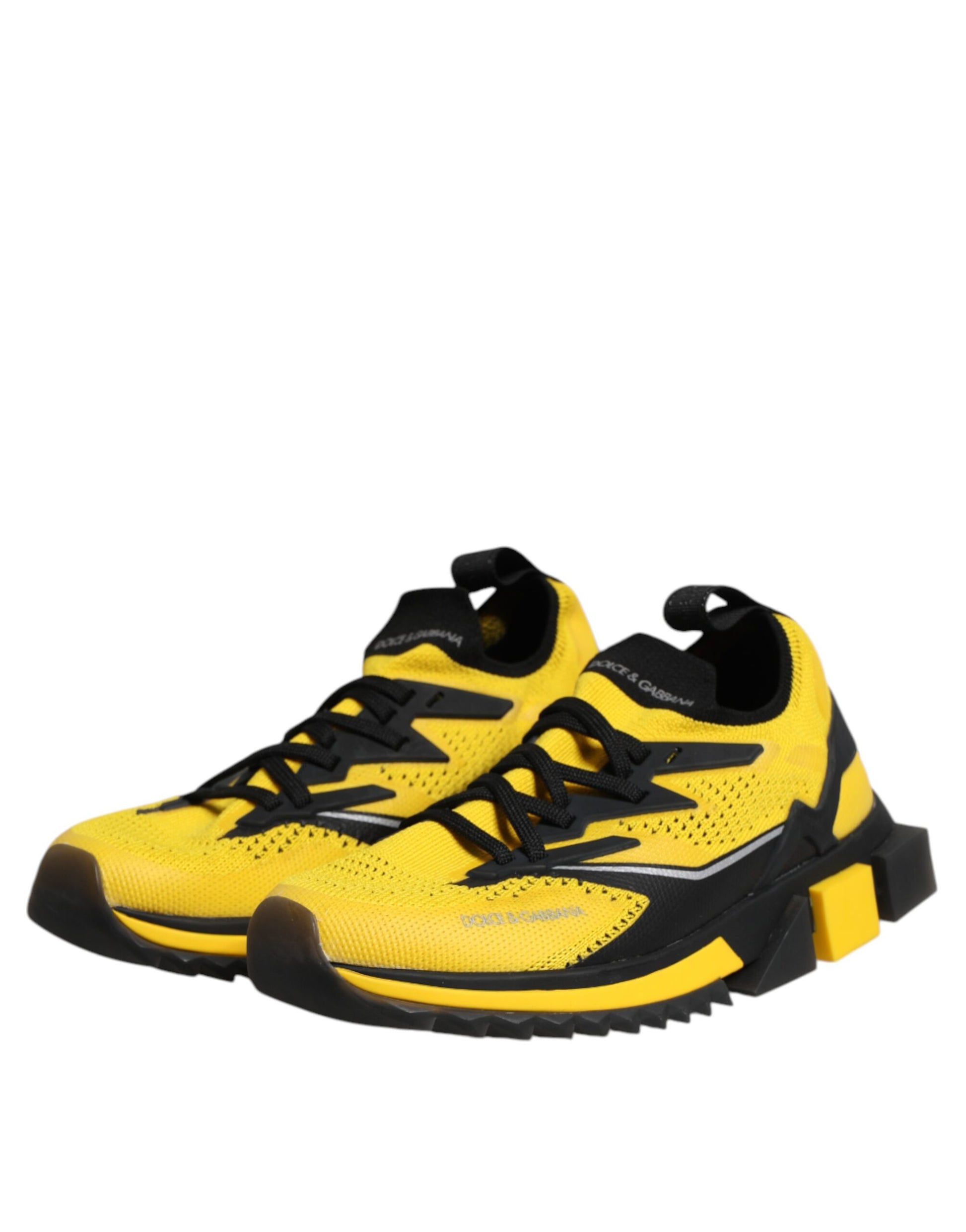 Yellow SORRENTO Sport Stretch Sneakers Shoes-Dolce & Gabbana-LabelTerrace.com