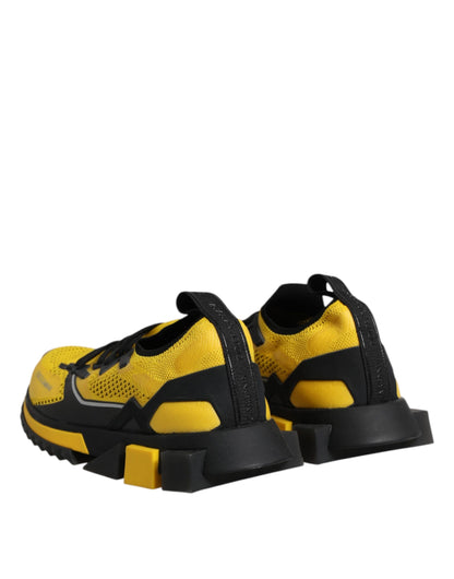Yellow SORRENTO Sport Stretch Sneakers Shoes-Dolce & Gabbana-LabelTerrace.com