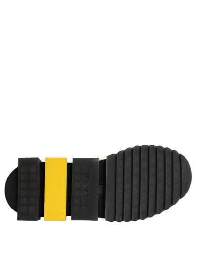 Yellow SORRENTO Sport Stretch Sneakers Shoes-Dolce & Gabbana-LabelTerrace.com