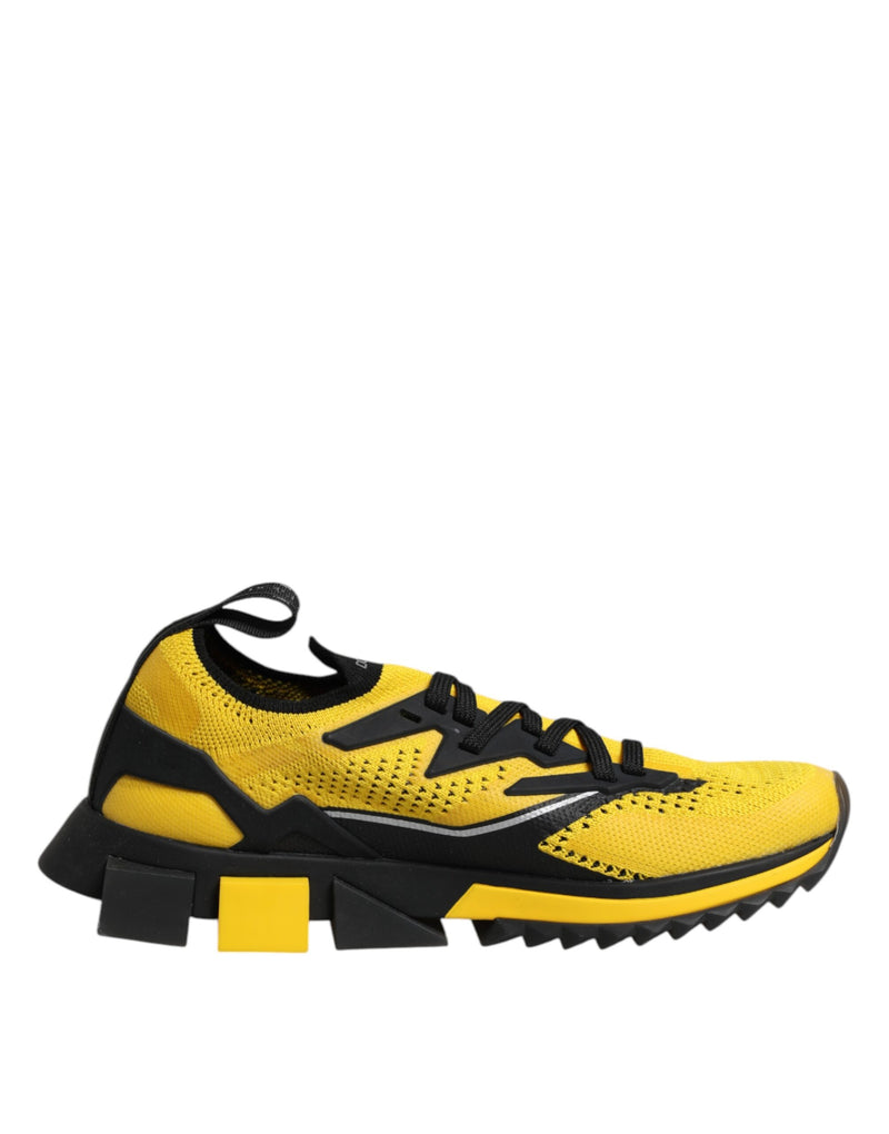 Yellow SORRENTO Sport Stretch Sneakers Shoes-Dolce & Gabbana-LabelTerrace.com