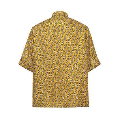 Yellow Silk Shortsleeve-Fendi-LabelTerrace.com
