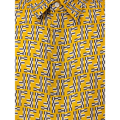 Yellow Silk Shortsleeve-Fendi-LabelTerrace.com