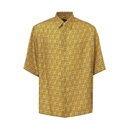 Yellow Silk Shortsleeve-Fendi-LabelTerrace.com