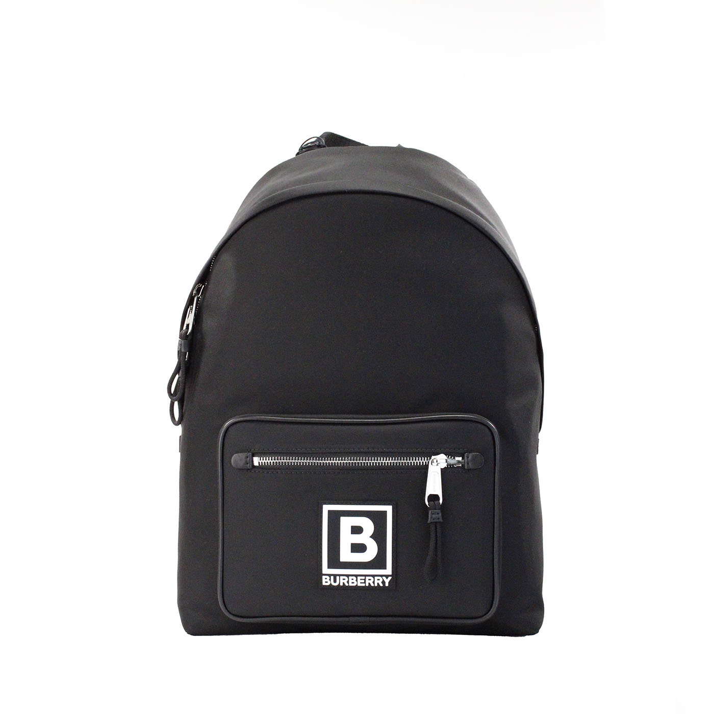 Abbeydale Branded Stamp Black Nylon Backpack Shoulder Bookbag-Burberry-LabelTerrace.com