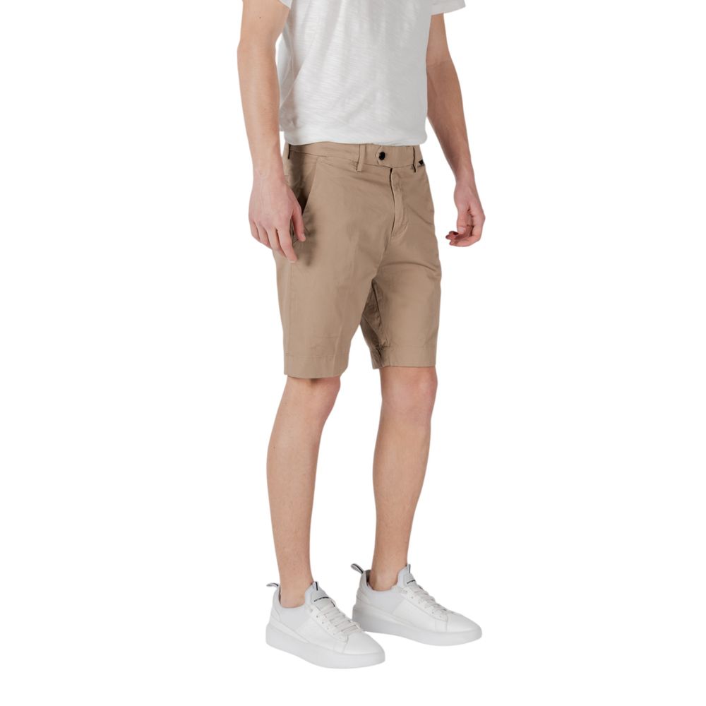 Beige Cotton Bermuda