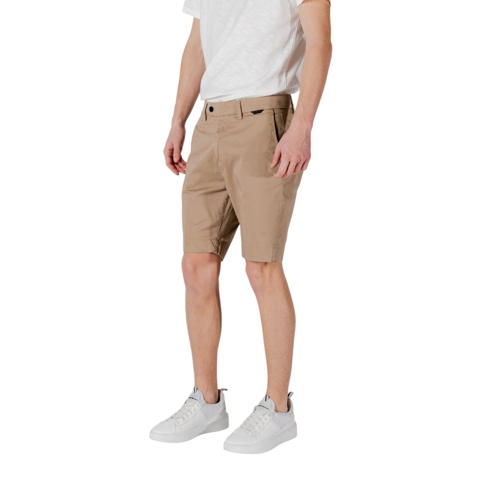 Beige Cotton Bermuda