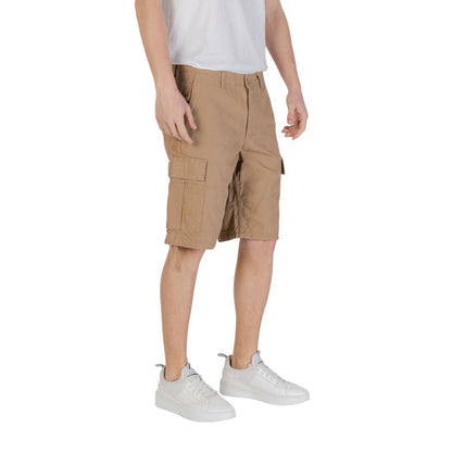 Beige Cotton Bermuda