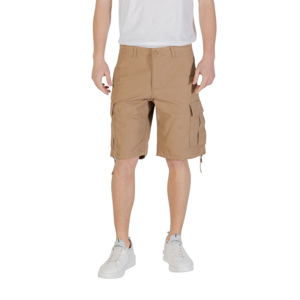 Beige Cotton Bermuda