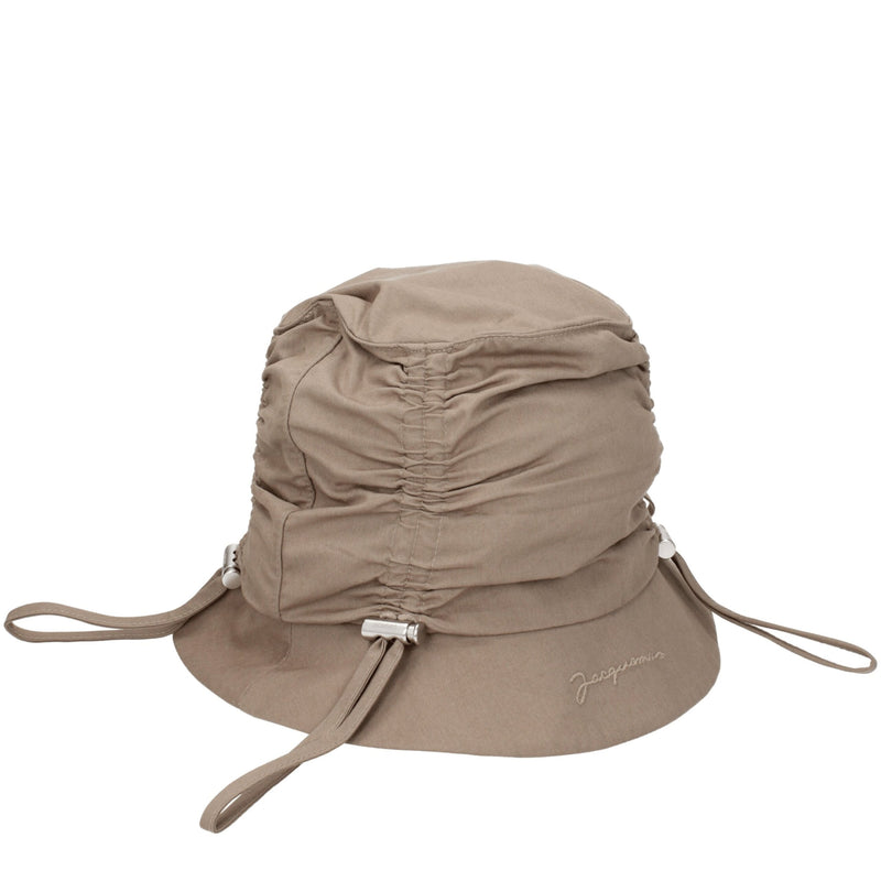 Beige Cotton Bucket Hat-Jacquemus-LabelTerrace.com