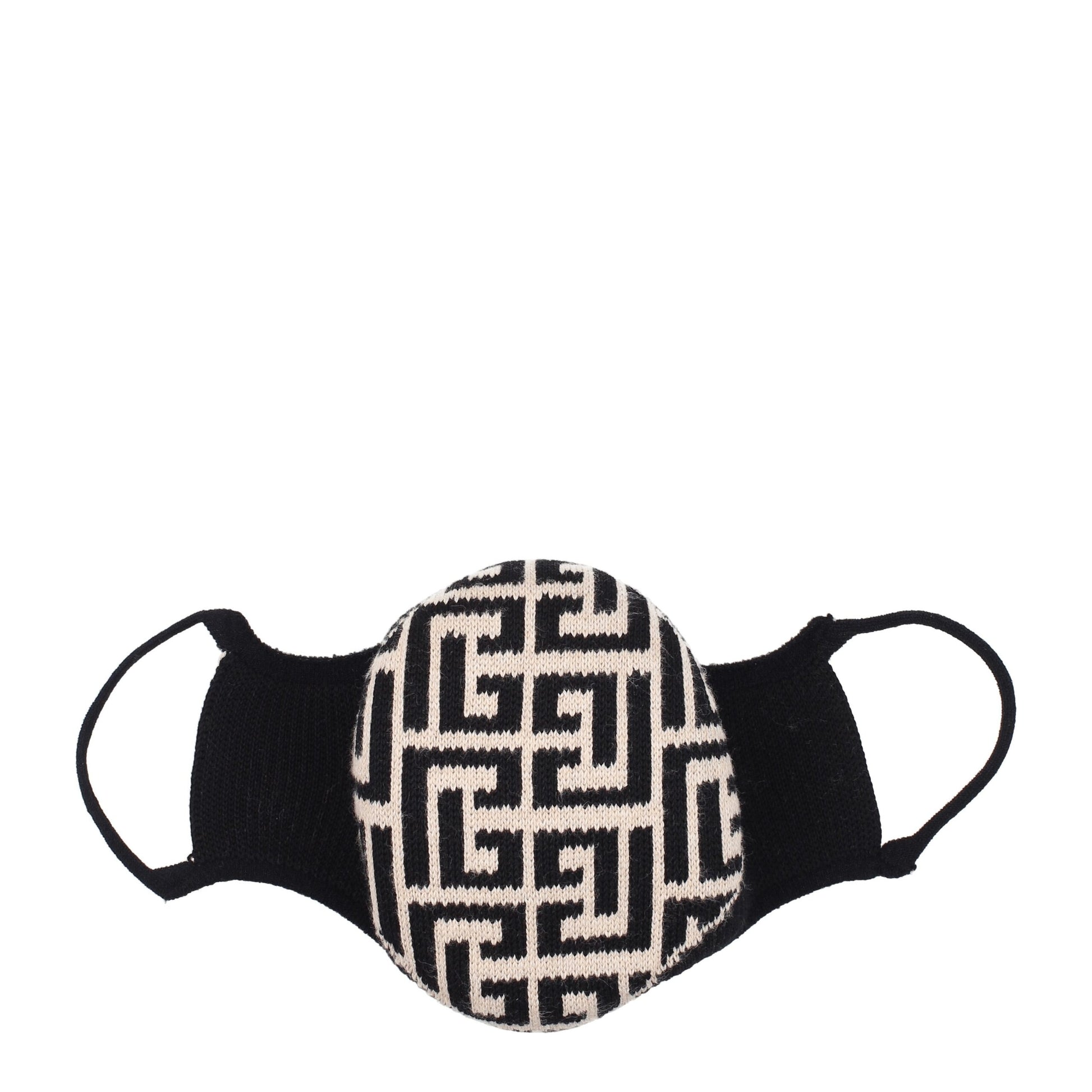 Beige Cotton Facemask-Balmain-LabelTerrace.com