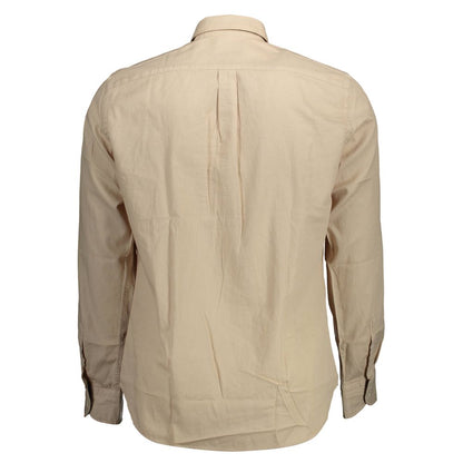 Beige Cotton Men Shirt-Harmont & Blaine-LabelTerrace.com
