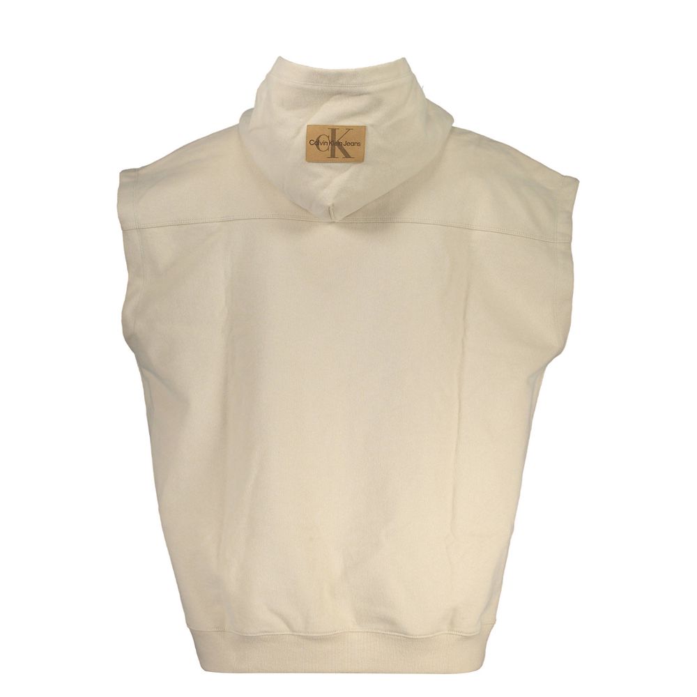 Beige Cotton Men Sweater-Calvin Klein-LabelTerrace.com
