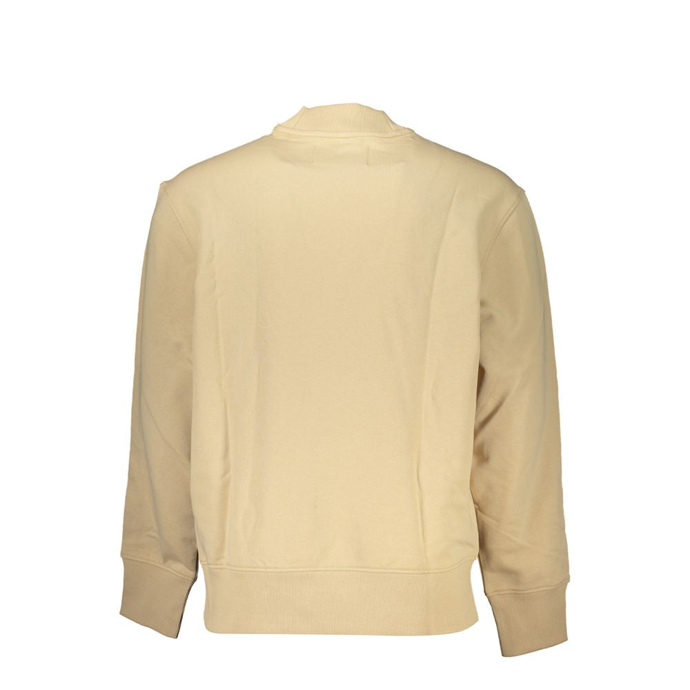 Beige Cotton Men Sweater-Calvin Klein-LabelTerrace.com