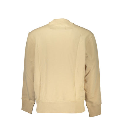 Beige Cotton Men Sweater-Calvin Klein-LabelTerrace.com