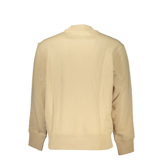 Beige Cotton Men Sweater-Calvin Klein-LabelTerrace.com