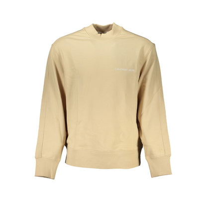 Beige Cotton Men Sweater-Calvin Klein-LabelTerrace.com