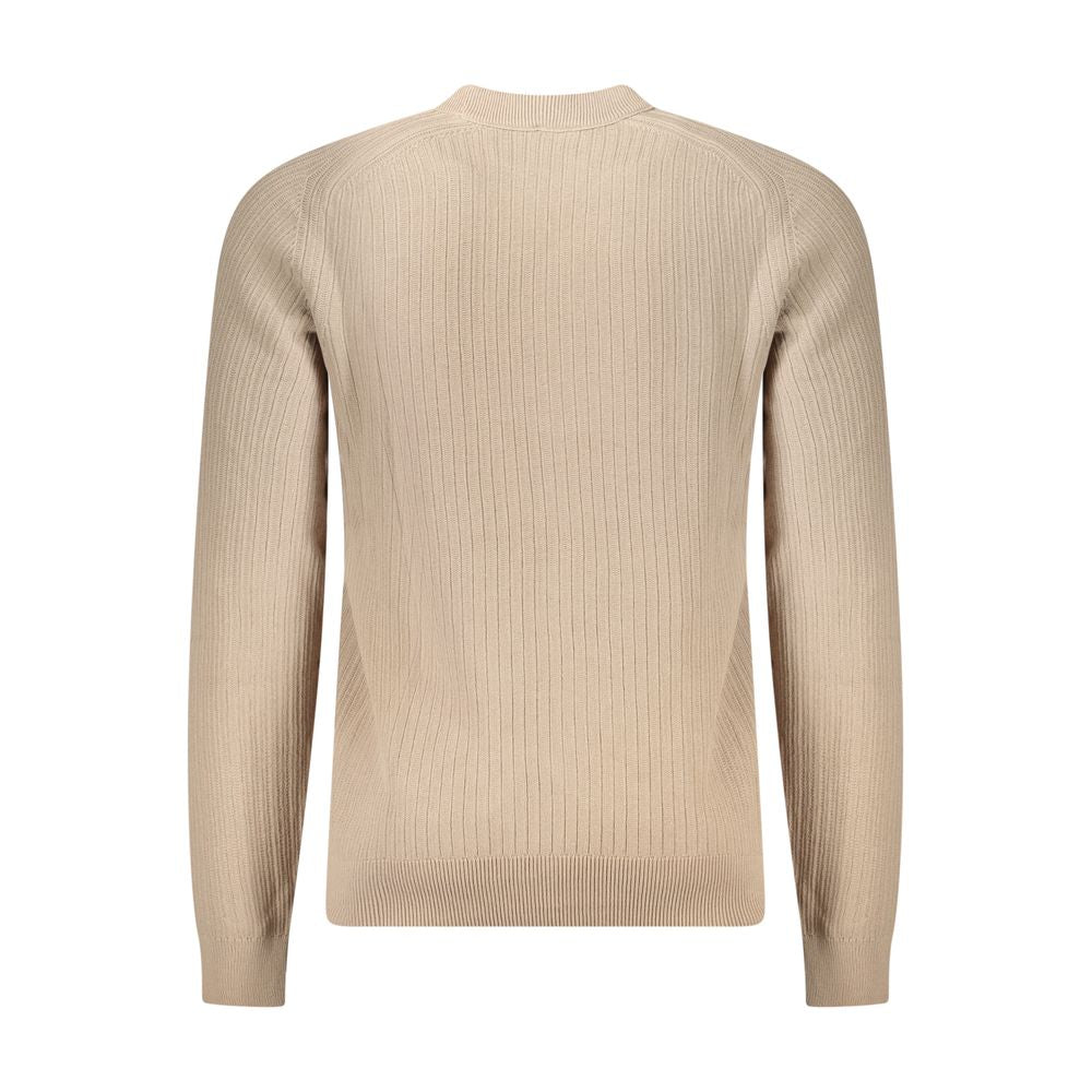 Beige Cotton Men Sweater-Hugo Boss-LabelTerrace.com
