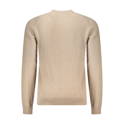 Beige Cotton Men Sweater-Hugo Boss-LabelTerrace.com