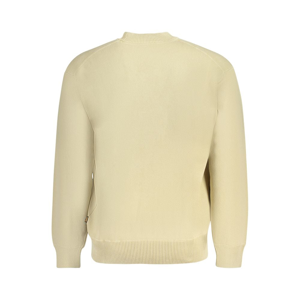 Beige Cotton Men Sweater-Hugo Boss-LabelTerrace.com