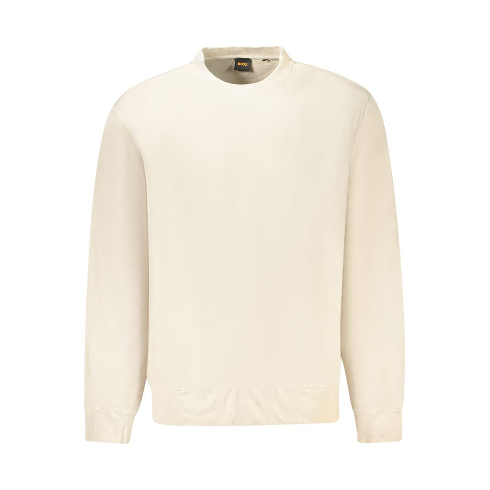 Beige Cotton Men Sweater-Hugo Boss-LabelTerrace.com