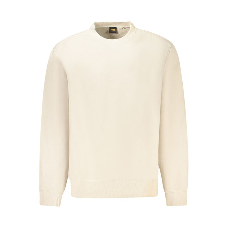 Beige Cotton Men Sweater-Hugo Boss-LabelTerrace.com