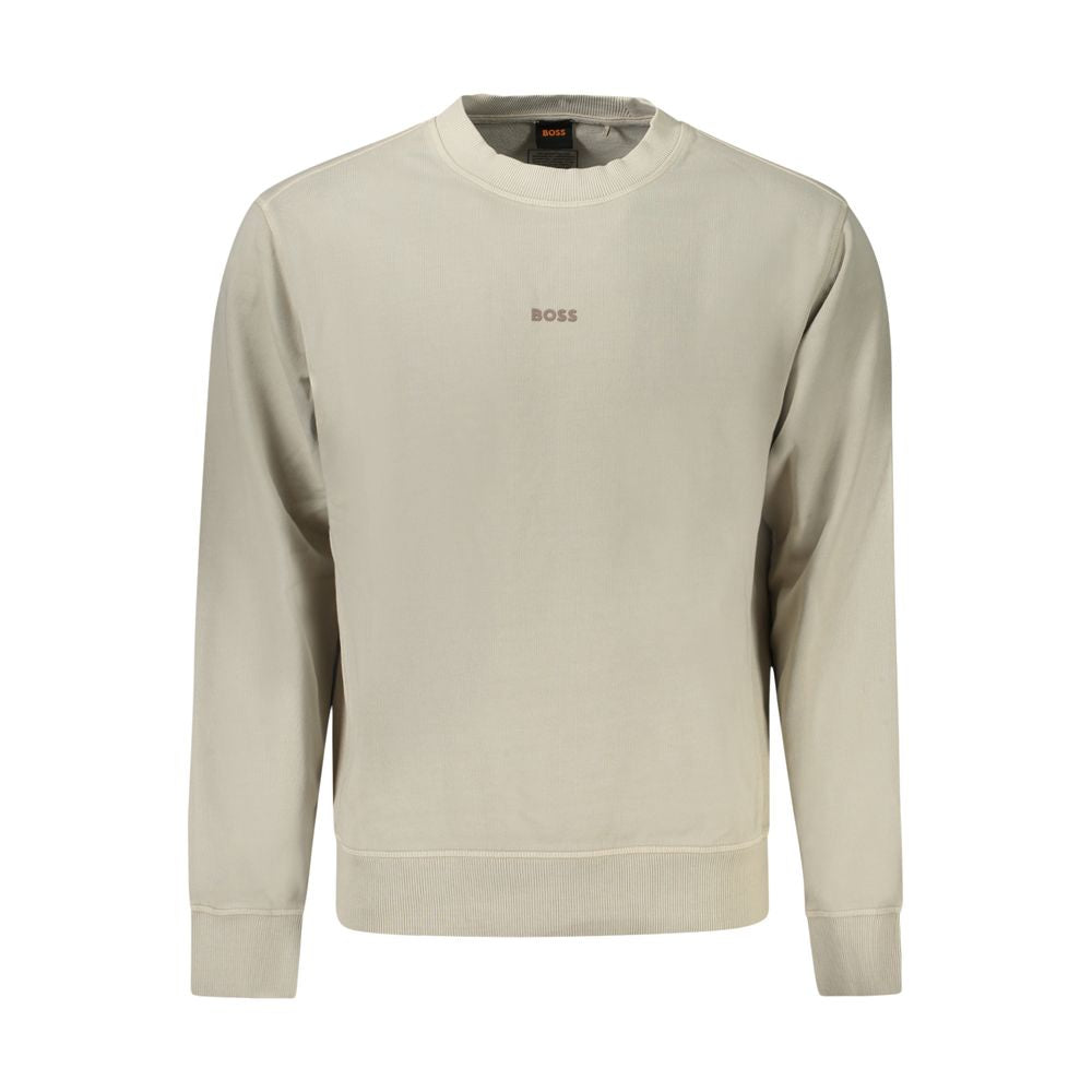 Beige Cotton Men Sweater-Hugo Boss-LabelTerrace.com