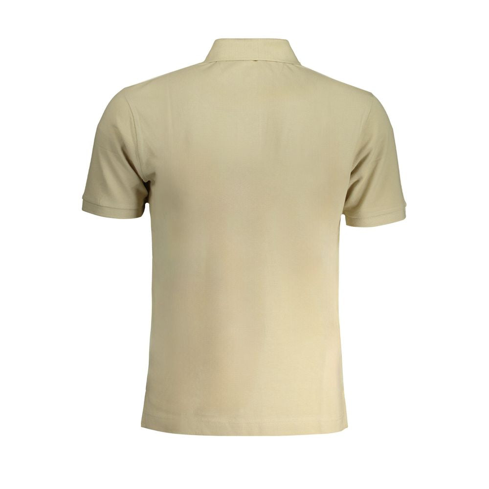 Beige Cotton Polo Shirt-La Martina-LabelTerrace.com