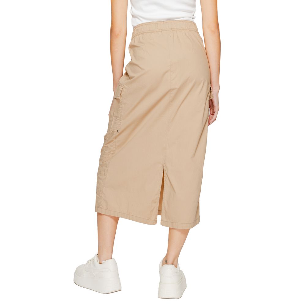 Beige Cotton Skirt-Street One-LabelTerrace.com