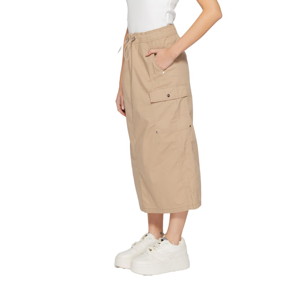 Beige Cotton Skirt-Street One-LabelTerrace.com