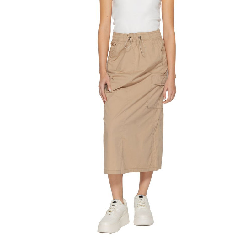 Beige Cotton Skirt-Street One-LabelTerrace.com