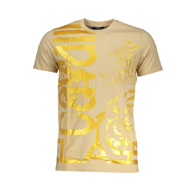 Beige Cotton T-Shirt-Cavalli Class-LabelTerrace.com
