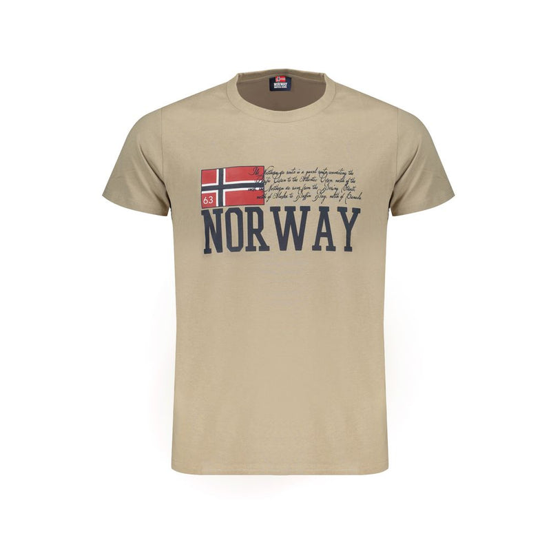 Beige Cotton T-Shirt-Norway 1963-LabelTerrace.com