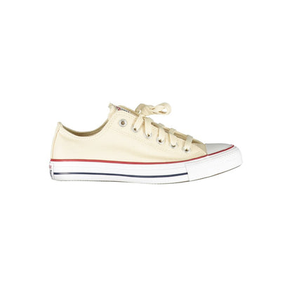 Beige Cotton Women Sneaker