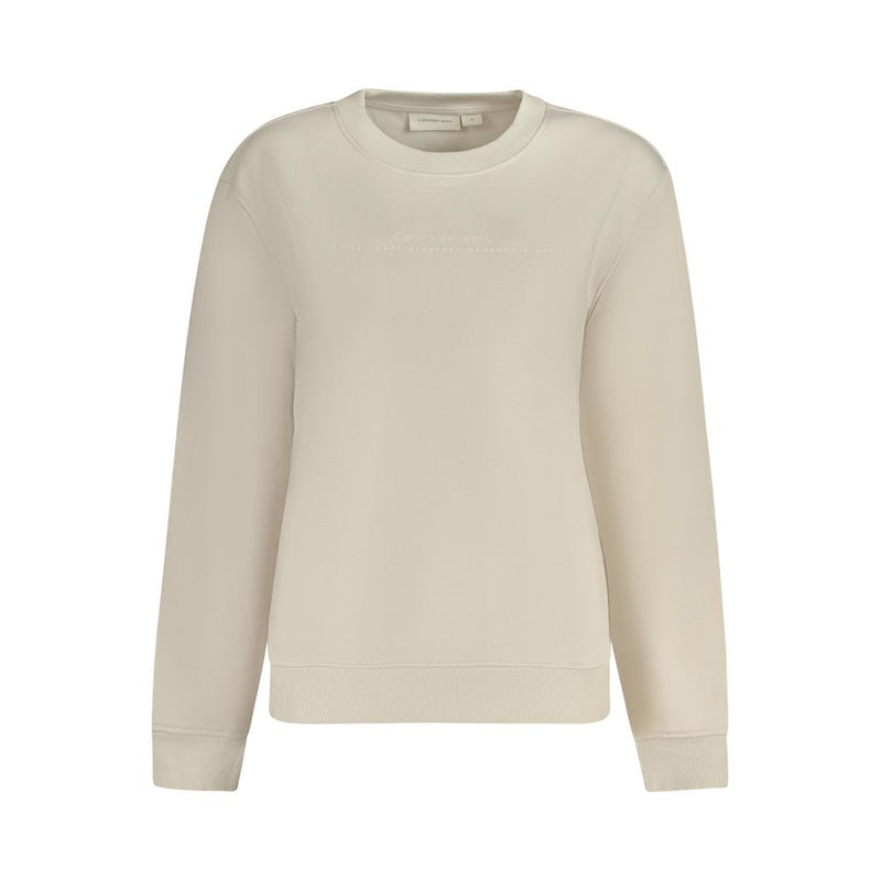 Beige Cotton Women Sweater-Calvin Klein-LabelTerrace.com