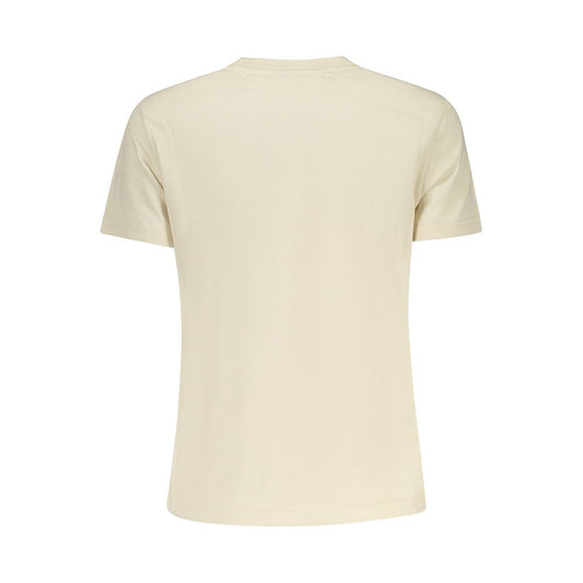 Beige Cotton Women T-Shirt