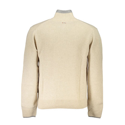 Beige Fabric Men Sweater-Napapijri-LabelTerrace.com
