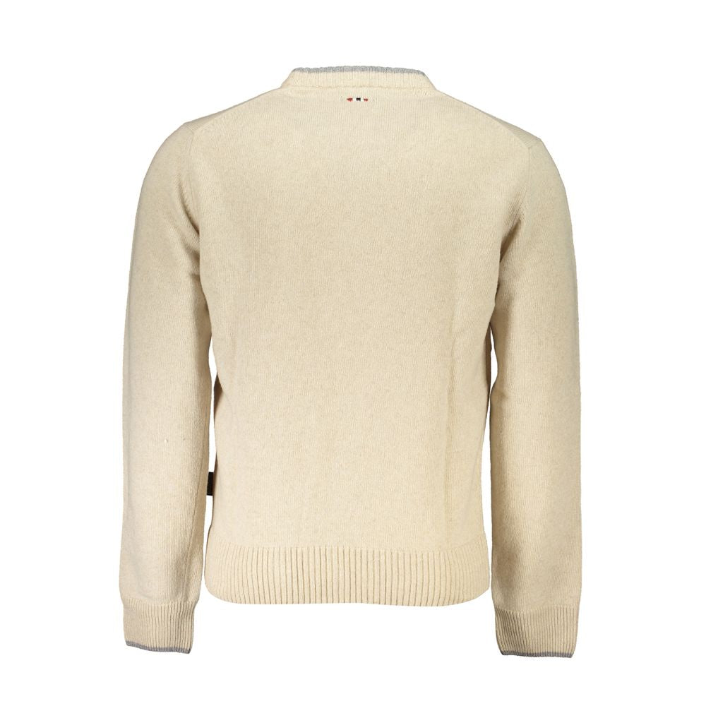 Beige Fabric Men Sweater-Napapijri-LabelTerrace.com