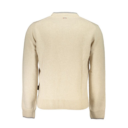 Beige Fabric Men Sweater-Napapijri-LabelTerrace.com