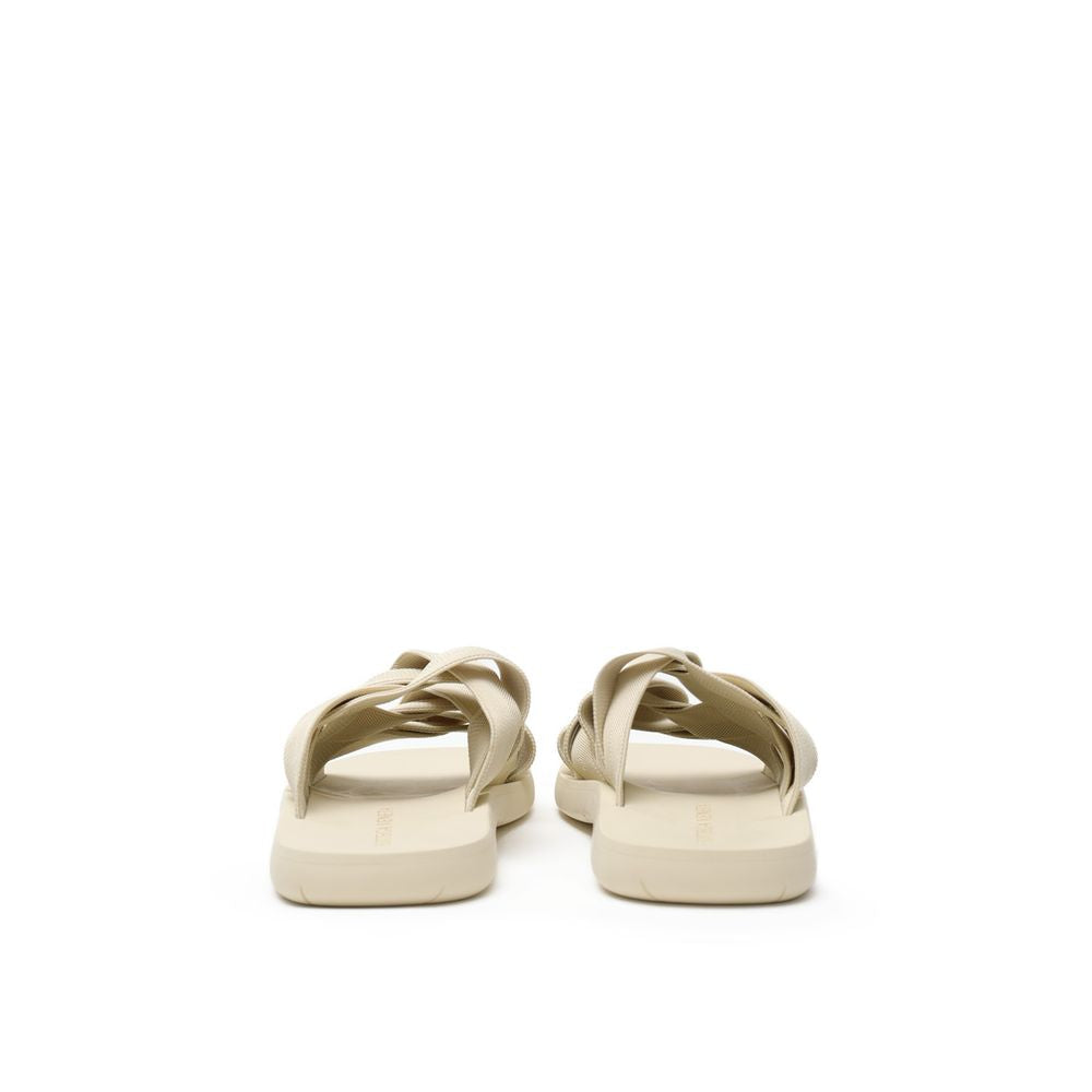 Beige Fabric Slippers-Bottega Veneta-LabelTerrace.com