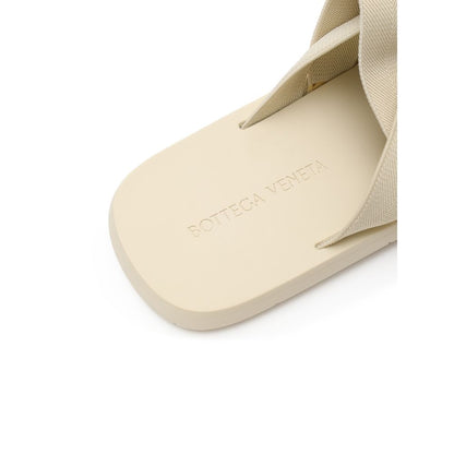 Beige Fabric Slippers-Bottega Veneta-LabelTerrace.com