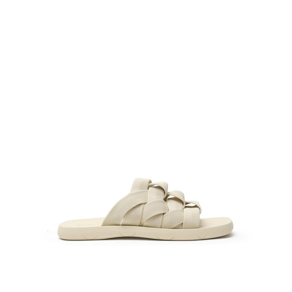 Beige Fabric Slippers-Bottega Veneta-LabelTerrace.com