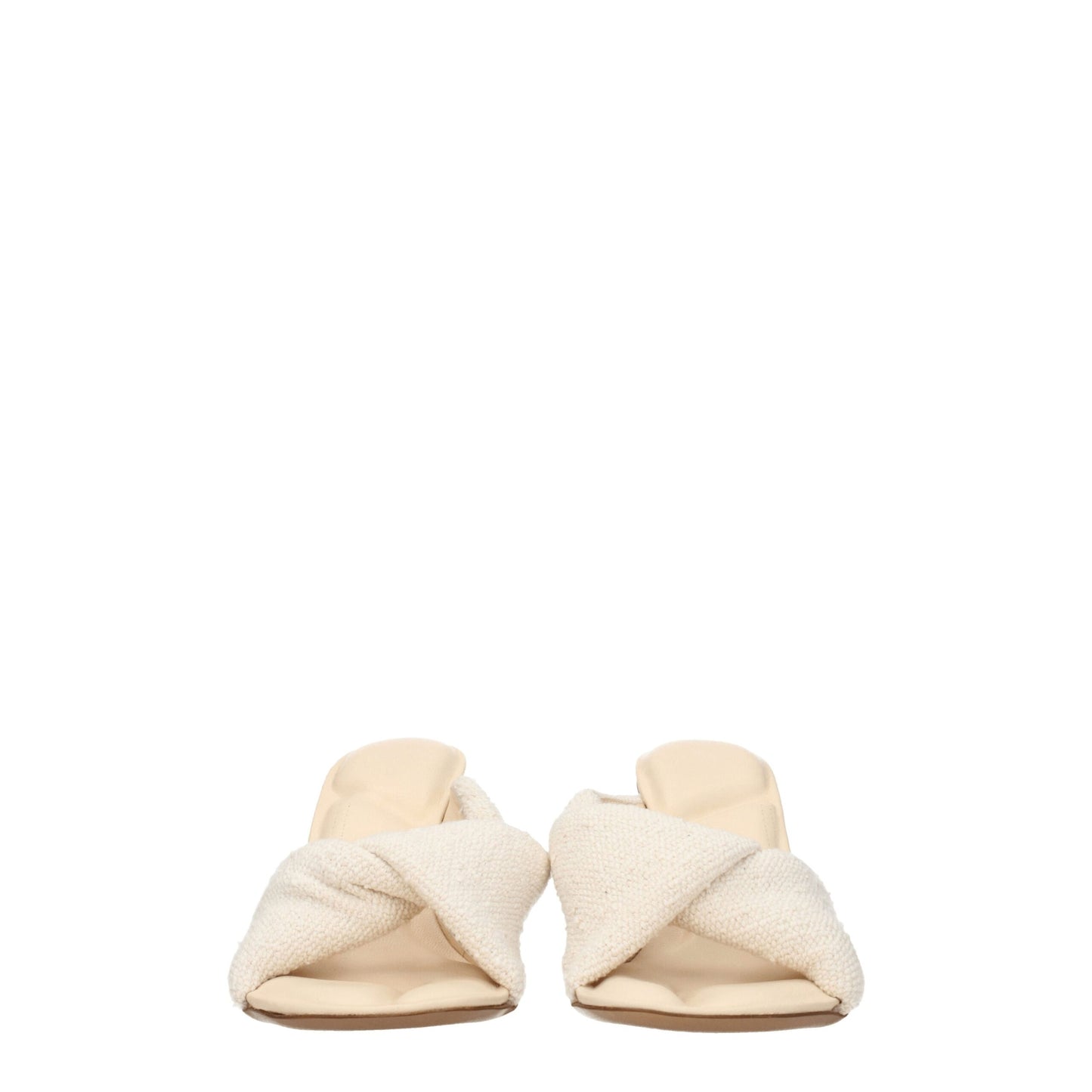Beige Fabric Stiletto Heel Sandals-Jacquemus-LabelTerrace.com